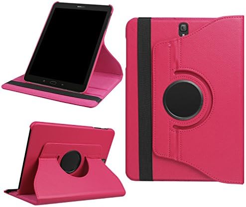 Samsung Galaxy Tab S3 9.7 Case - Housailei Rotating 360 Degree Swivel Stand Case Auto Sleep / Wake Cover for Samsung Galaxy Tab S3 9.7-inch Tablet SM-T820 / SM-P825 (Magenta)