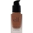 e.l.f. Flawless Satin Foundation, Lightweight & Medium Coverage, Semi-Matte Finish, Vegan & Cruelty-Free, Chocolate, 0.68 Fl Oz (20mL)