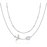 MONGAS Tree of Life/Infinity Cross/Lock and Key/Lotus/Hamsa/Horse/Strawberry/Opal/Lariat/Dragonfly/Heart/Violin Layered Necklace Sterling Silver for Women