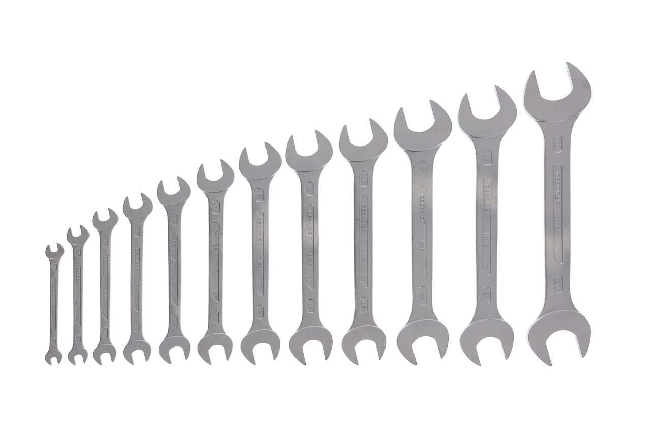 GEDORE Double open-end spanner set, 12-pc. Set, AF 6-32 mm, Metric, Flat, Spanner set, Matt chromed, 6-120 — image 1