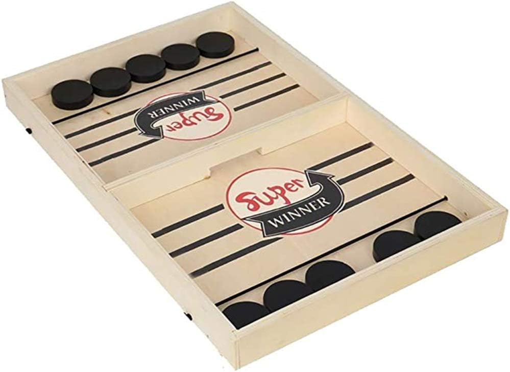 Fast Slingshot Table Hockey Party Game ,Wood Tables Family Games to Play and a Classic Game for Living Room Rustic Table Game Guest Room Strategy Board Games Winner Toys Parent-Child (small)