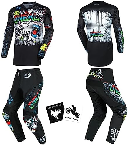 Amazon.com: MX Outfit O'Neal Element Warhawk White Men (W28/Small