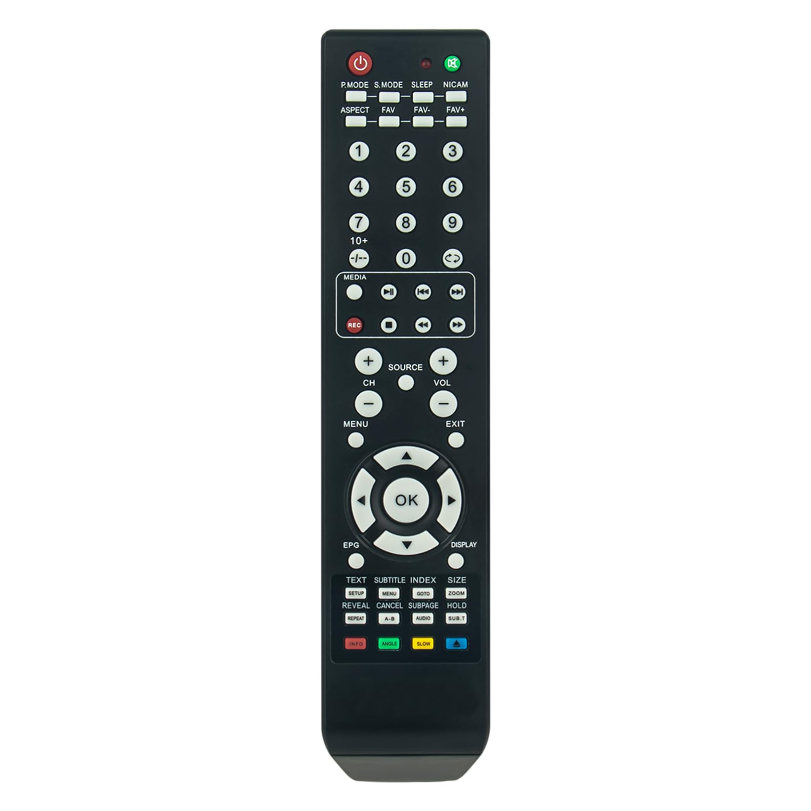 ALLIMITY Remote Control Replacement fit for Logik MATSUI TV M15DVDB19 M22DVDB19 M19DVDB19 M26DVDB19 L22DVDB10 L24DVDB19 L22DVDB20 RC-SY023 L19DVDB10 LE19-A13BTCDG888 L24DVDB10