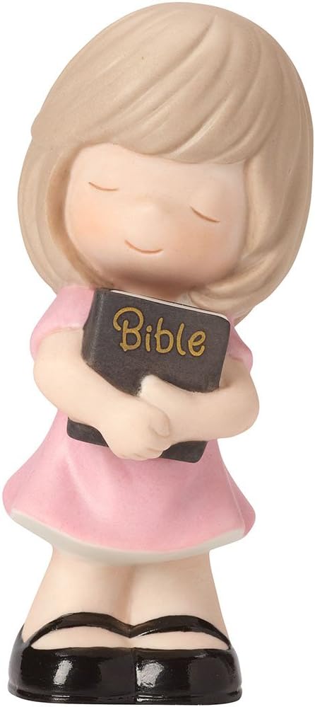 Precious Moments 162020 Let His Words Guide You, Bisque Porcelain Figurine, Girl