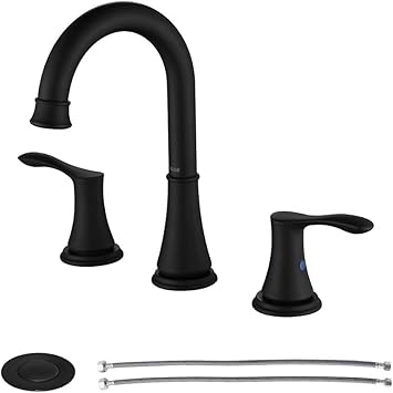 Parlos 2 Handle 8 Inch Widespread Bathroom Faucet With Valve And
