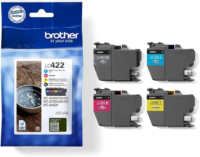 Brother LC422VAL Ink Cartridge Multi-Pack Black Cyan Magenta Yellow Standard