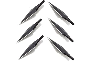 EOOENOON ARCHERY Archery Broadheads 150 Grain Traditional Hunting Arrow Head for Compound Bow,Pack of 6