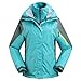 J&D Life Women's Waterproof Outdoor 3-IN-1 Snowboarding Jacket Fleece Liner Warm Coat