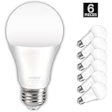TIWIN A19 E26 LED Light Bulbs 100 watt equivalent (11W), Daylight (5000K),1100lm, CRI80+, General Purpose Light Bulbs, UL Listed, Pack of 6