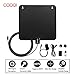 COOQI Indoor HDTV Antenna 50 Miles Range with Detachable Amplifier Booster USB Power Supply, Ultra Thin Digital TV Antenna with 10ft Coaxial Cable