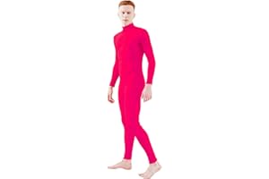 Ensnovo Adult Spandex Turtleneck Long Sleeve One Piece Unitard Bodysuit Dancewear