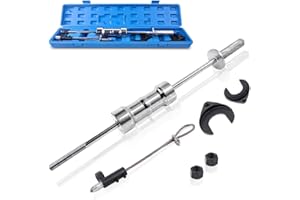 leaptrend Inner CV Axle Joint Puller Slide Hammer Puller Removal Tool Kit with 63mm 48mm Joint Fork Adapter, CV Front Wheel Drive Axle Half Shaft Heavy Duty Puller Tool Set