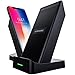 Fast Wireless Charger, Wireless Charger with Cooling Fan Stand Pad Mat Wireless Charger for iPhone X 8 Plus Samsung Galaxy Note 8 5 S8 Plus S7 S6 Edge Plus - No AC Adapter