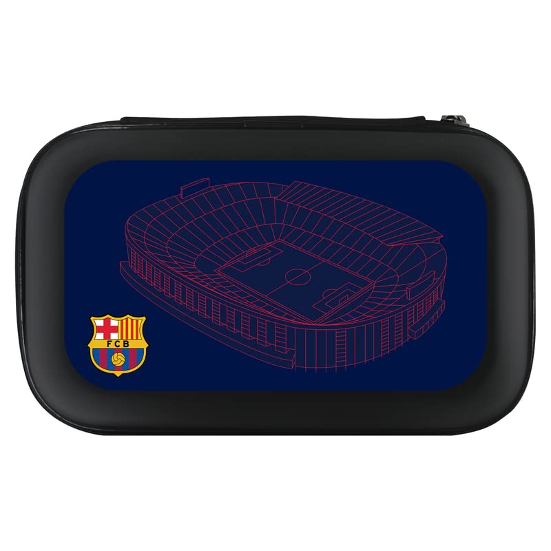 Darts Corner Offically Licensed Barcelona Football Club Case Barca FC Dart Storage Wallet, Dark Blue Stadium (W610)