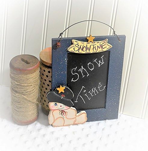 Snowman Hanging Chalkboard sign handmade
