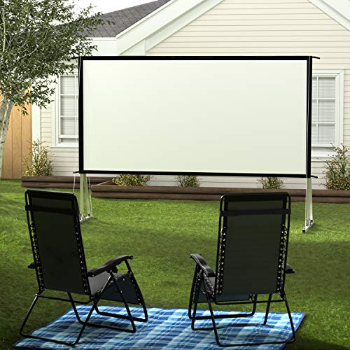 Amazon Basics Outdoor Projector Screen with Stand 169, 120Inch