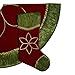 Valery Madelyn 21 inch Farmhouse Burlap Christmas Stockings with Christmas Flower and Plush Cuff Trim, Themed with Tree Skirt (Not Included)