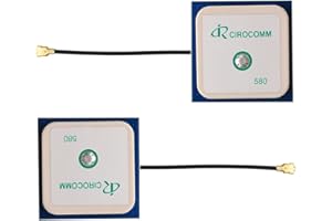DIYmall 2PCS 32dB High Gain GPS Antenna Built-in BT-580 Ceramic Active IPEX1.0 Antenna 25x25x2mm Center Frequency 1575.42MHZ