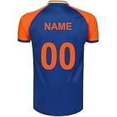 KNK India Cricket Jersey, T20 Fan Shirt, Dry Fit for Kids and Adults, Blue