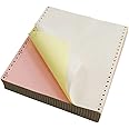 Staples Multi-Part Colored Computer Paper, 9 1/2" x 11", 3-Part, Carbonless, 1100 Sheets