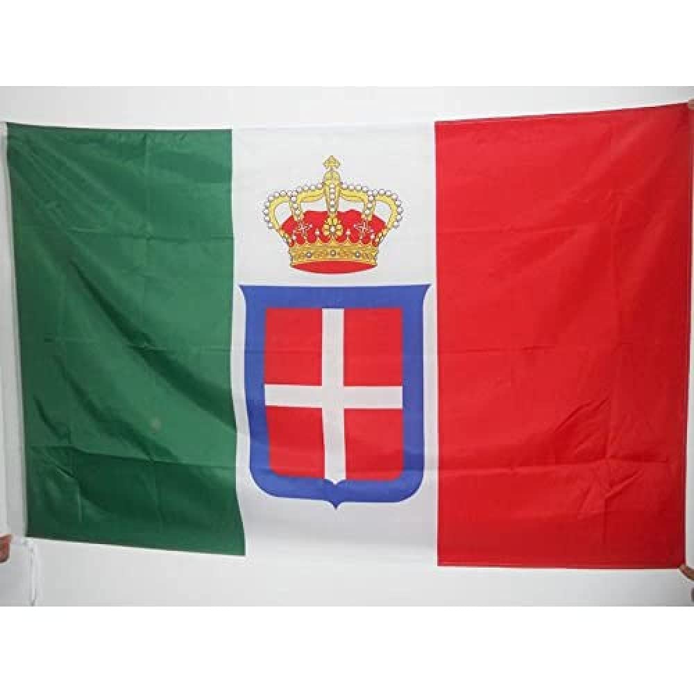 AZ FLAG - Kingdom of Italy Crown Flag - 2x3 Ft - Italian royal Banner with Sleeve - 100% Polyester - Fade Resistant - Vivid Colors - 2' x 3' Feet - 90x60 Cm