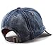The Hat Depot Bling Rhinestone Butterfly Washed Cap (Denim Blue)
