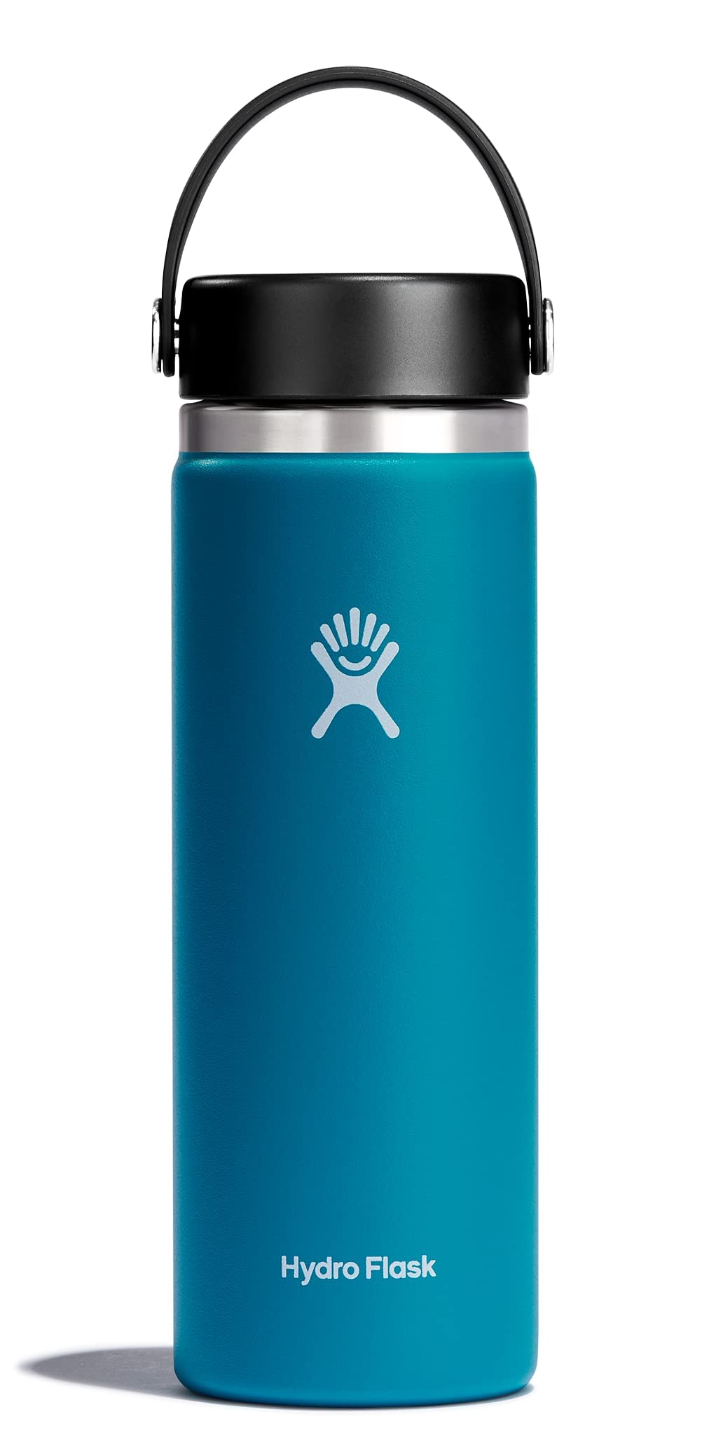 HYDRO FLASK - Water Bottle 591 ml (20 oz) - Vacuum Insulated Stainless Steel Water Bottle Flask with Leak Proof Flex Cap with Strap - BPA-Free - Wide Mouth - Laguna