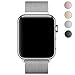 Walcase Fully Magnetic Closure Clasp Mesh Loop Milanese Stainless Steel iWatch Band for Apple Watch Series 2 Series 1 Sport and Edition - 38mm Silver