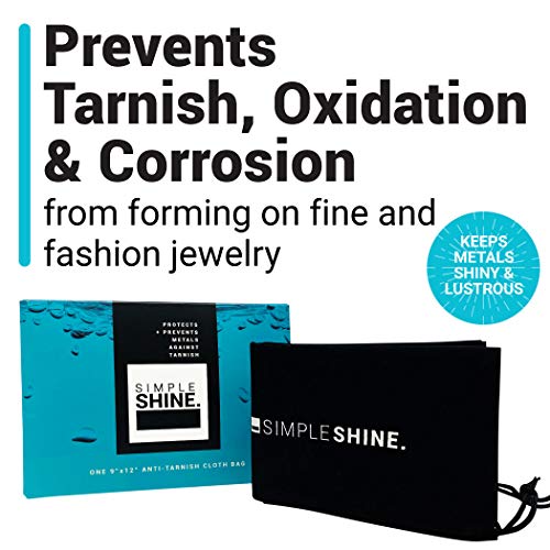 Anti Tarnish Storage Bag 9" x 12" | Fabric Cloth Bags for Sterling Silver Jewelry Silverware Trays and More