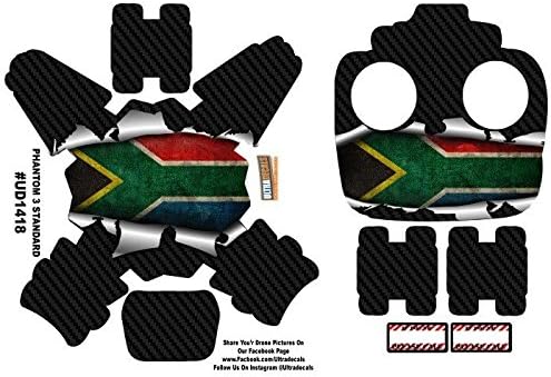 Ultradecal South Africa Flag DJI Phantom 3 Standard Decal Skin Wrap Sticker / South African Flag