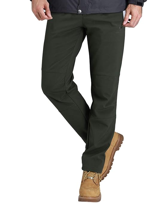 CAMEL CROWN Herren Skihose Softshellhose Outdoorhose Trekkinghose Wanderhose Herren Winterhose Wasserdicht Winddicht Funktion