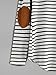 Milumia Women's Elbow Patch Striped High Low Top T-Shirt Black and White Medium