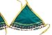 Zando Women Tribal Print Bikini African Metallic Swimsuit Two, Green, Size 14.0