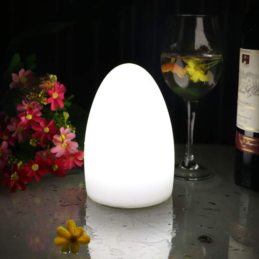 OSALADI led colorful egg shaped night light usb charging desk lamp table lamp for home outdoor bar - 10x15cm (without batteries)