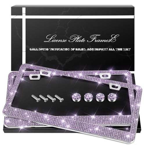 QUANQIUFEI Bling License Plate Frames