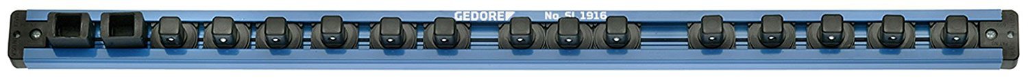 Gedore SL1916 580 mm Tool Holding Rail for 1/2 - Blue/Black (16-Piece)