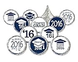 Class of 2017 Graduation Party Favor Stickers, Set of 324 (Blue)