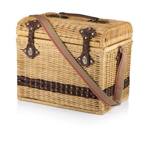 Picnic Time Yellowstone Willow Picnic Basket with Deluxe Service for 2
