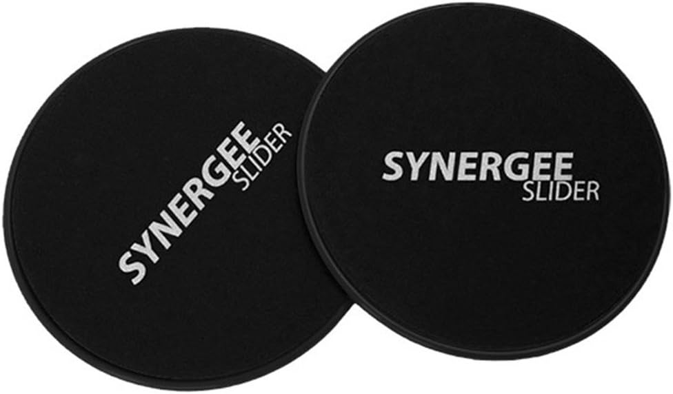 Synergee Jet Black Gliding Discs Core Sliders. Dual Sided Use on Carpet or Hardwood Floors. Abdominal Exercise Equipment : Sports & Outdoors
