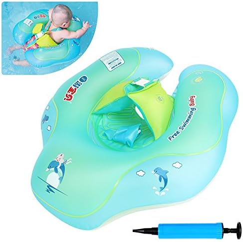 Aijiaye Baby Swim Ring,Inflatable Baby Float For Kids Toddler Infant Safety Seat Boat Pool Swimming Ring Early Learning Toy For Girls Boys (M)