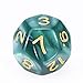 EBOOT 7-Die Polyhedral Dice Compatible with DND Dice Set Dungeons and Dragons with Black Pouch (Green)