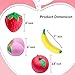 Gila3 4 Pack Jumbo Squishies Slow Rising - Banana, Peach, Strawberry And Apple Fruit Squishy - Cream Scented Kawaii Toy - Set of 4 Huge Squishies.