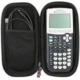 Khanka Hard Travel Carrying EVA Storage Case Bag For Texas Instruments TI-84 Plus Graphics Calculator and More. Fits USB Cable - Black
