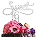 Sweet 16 Cake Topper for 16 Years Birthday Or 16th Wedding Anniversary Crystal Rhinestone Party Decoration Silver (Silver)
