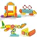 TOP BRIGHT Block Toy for Toddlers - Wooden Building Letter Blocks 3 Year Old Boy Shape Sorter Toy -150Pcs