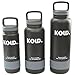 KOLD. Sports Water Bottles - Vacuum Insulated Stainless Steel Sports Bottle, Wide Mouth, 18 - 40 Ounce, with Caribiner Handle Lid, and Silicone Sleeves