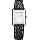 SHENGKE Minimalist Vintage Square Watches for Women with Leather Strap