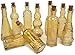 TERRA HOME Vintage Glass Bottles with Corks, Assorted, 5 inch, Set of 10, Amber