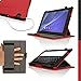 iGadgitz Premium Executive Red PU Leather Case Cover for Sony Xperia Z4 Tablet SGP712 SGP771 with Multi-Angle Viewing Stand + Auto Sleep Wake + Hand Strap + Screen Protector