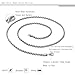 Monily 2-5mm Twist Chain Necklace Stainless Steel Necklace 16-36 Inches Men Women Jewellery
